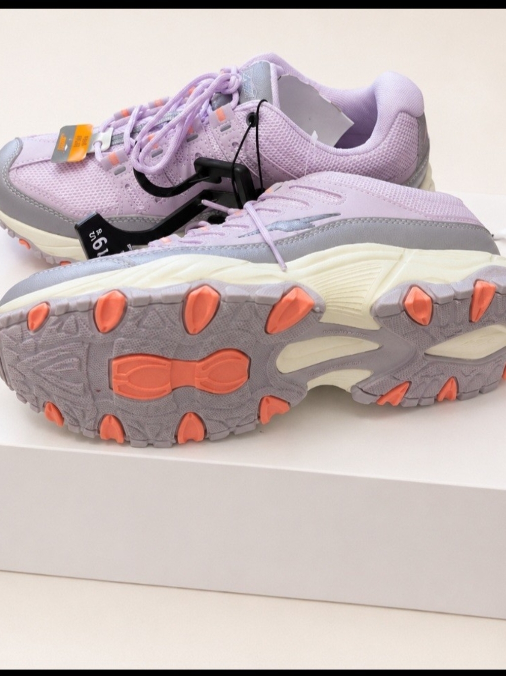 Avia Lavender Athletic Trail Sneakers with Orange Tread - Picture 2 of 3